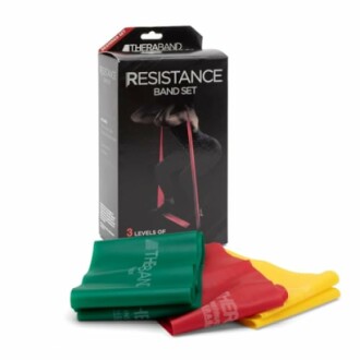 TheraBand resistance band set with box and three bands